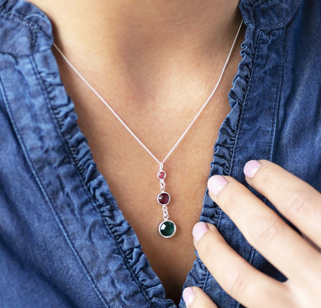 Three Generations Birthstone Necklace Canada