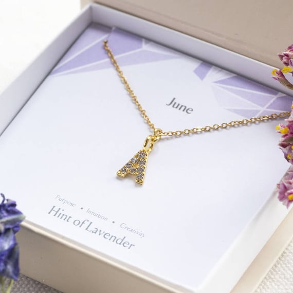 June Birthday Charm Lavender Light Purple Cubic Zirconia Sterling Silver June Birthday Charm Lavender Light Purple Cubic Zirconia Sterling Silver