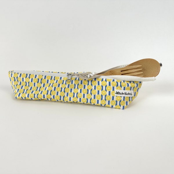 Bamboo Cutlery Pouch | Zero Waste | Straw Pouch | Bamboo Silverware Gift Set