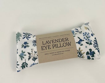 Lavender Eye Pillow with Washable Cover | Rifle Paper Co | Blue Flower Boquets