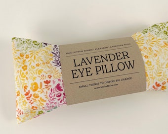 Rainbow Lavender Eye Pillow with Washable Cover | Heat Cool Pack