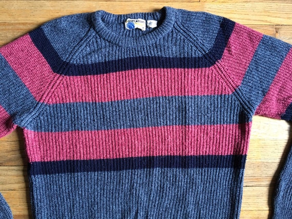 Vintage 1970s-80s Pullover Acrylic Striped/Color … - image 2