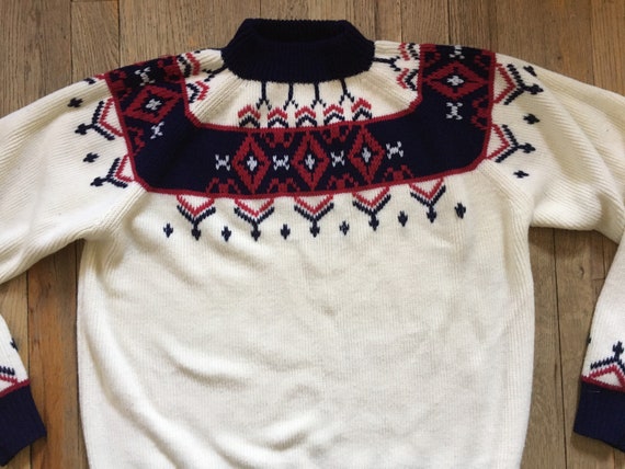 Vintage 1960s-70s JC Penney Mock Neck Fair Isle Sweater - Etsy