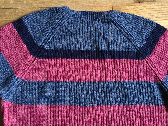 Vintage 1970s-80s Pullover Acrylic Striped/Color … - image 9