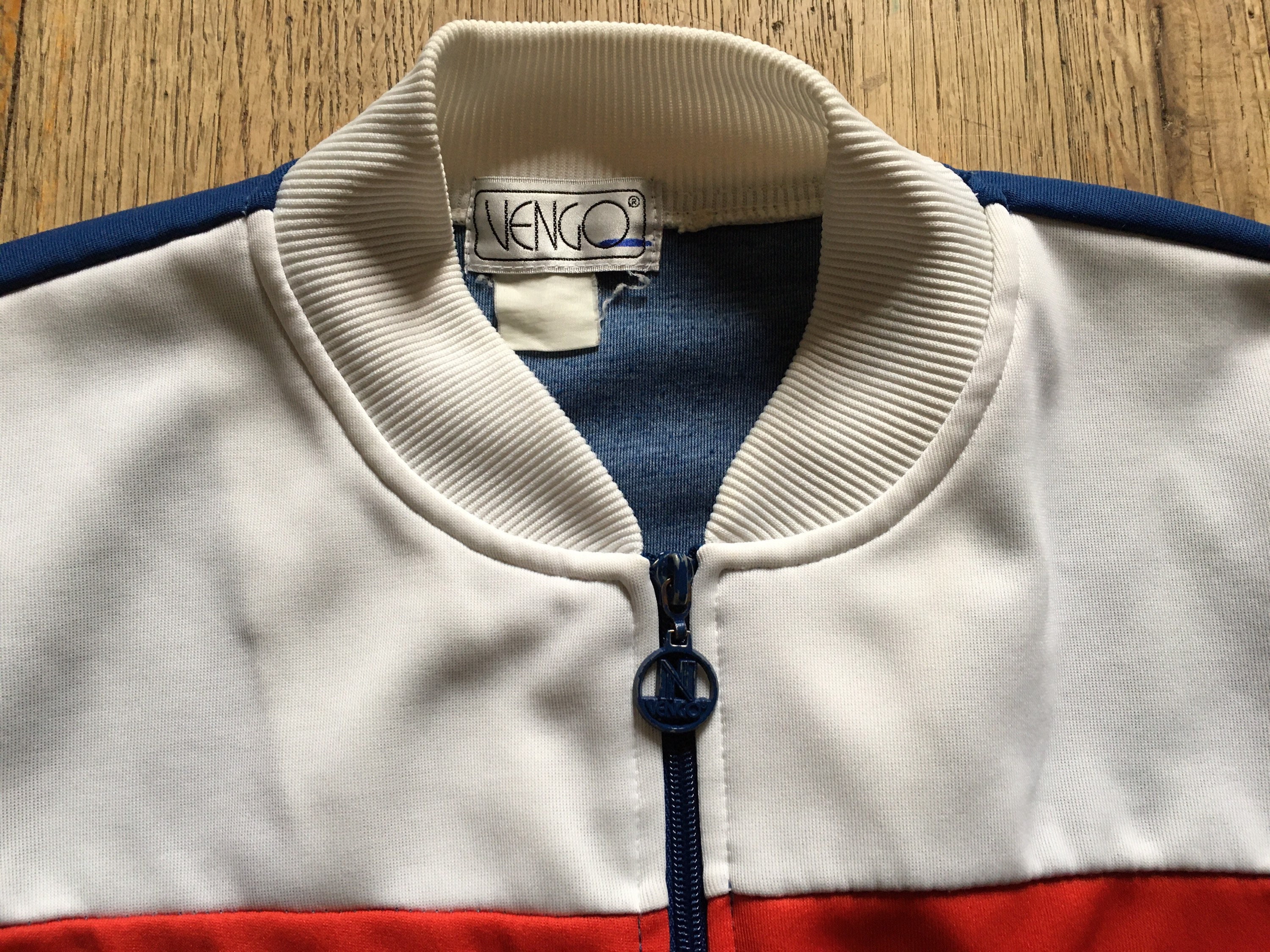 Vintage 1980s Full Zip Track Jacket by Vengo, Colorblock