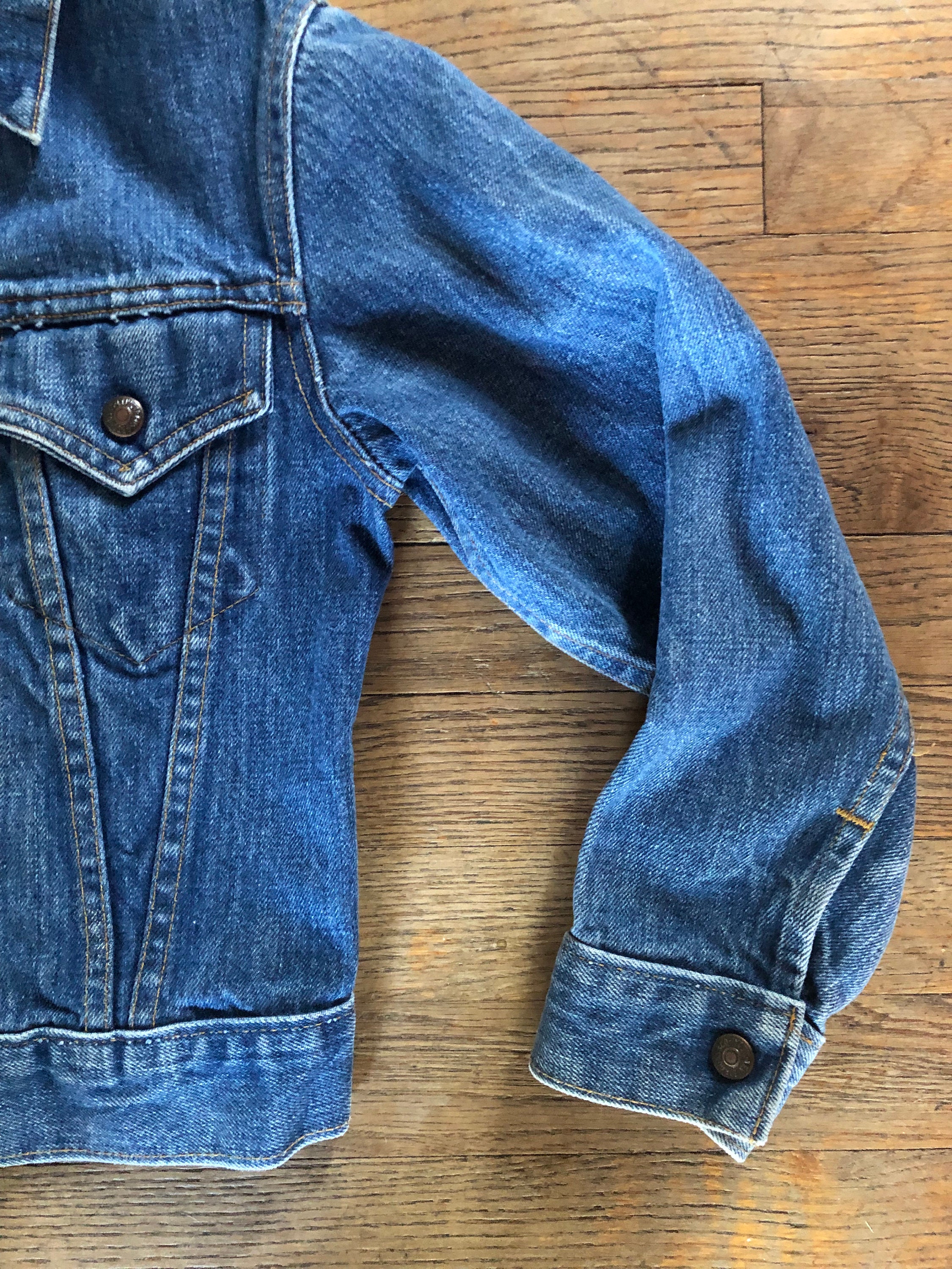 Vintage 1960s Levi's Orange Tag Big 'E' Type 3 Denim Trucker