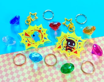 Llavero Chao - Llavero de Sonic The Hedgehog - Jardín Chao - Sonic Adventure - Llavero acrílico de doble cara de 6,35 cm