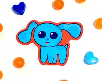 Criatura Autista Azul - Neurodivergente - TUDHD - ¡Yupi! - Para ser honesto - Vinilo impermeable de 5 cm - Diseño de meme tonto