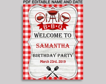 Barbecue Banner Etsy