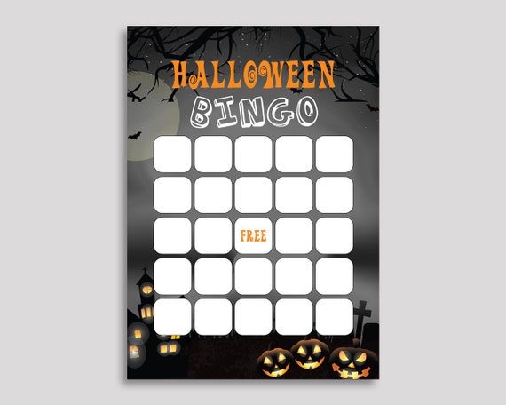 Scary Bash Halloween Bingo Gift Cards Scary Bash Birthday Etsy