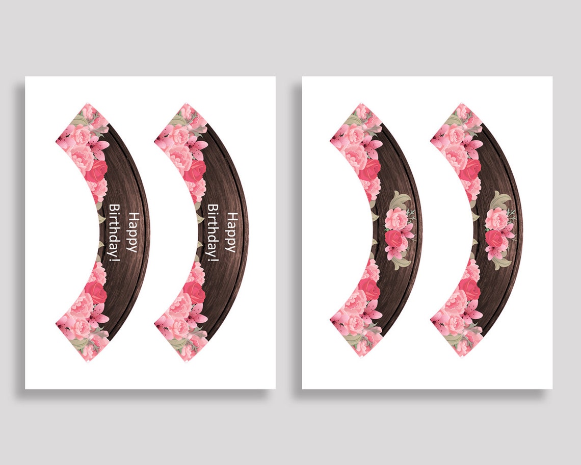 Rustic Birthday Cupcake Toppers Rustic Birthday Cupcake | Etsy