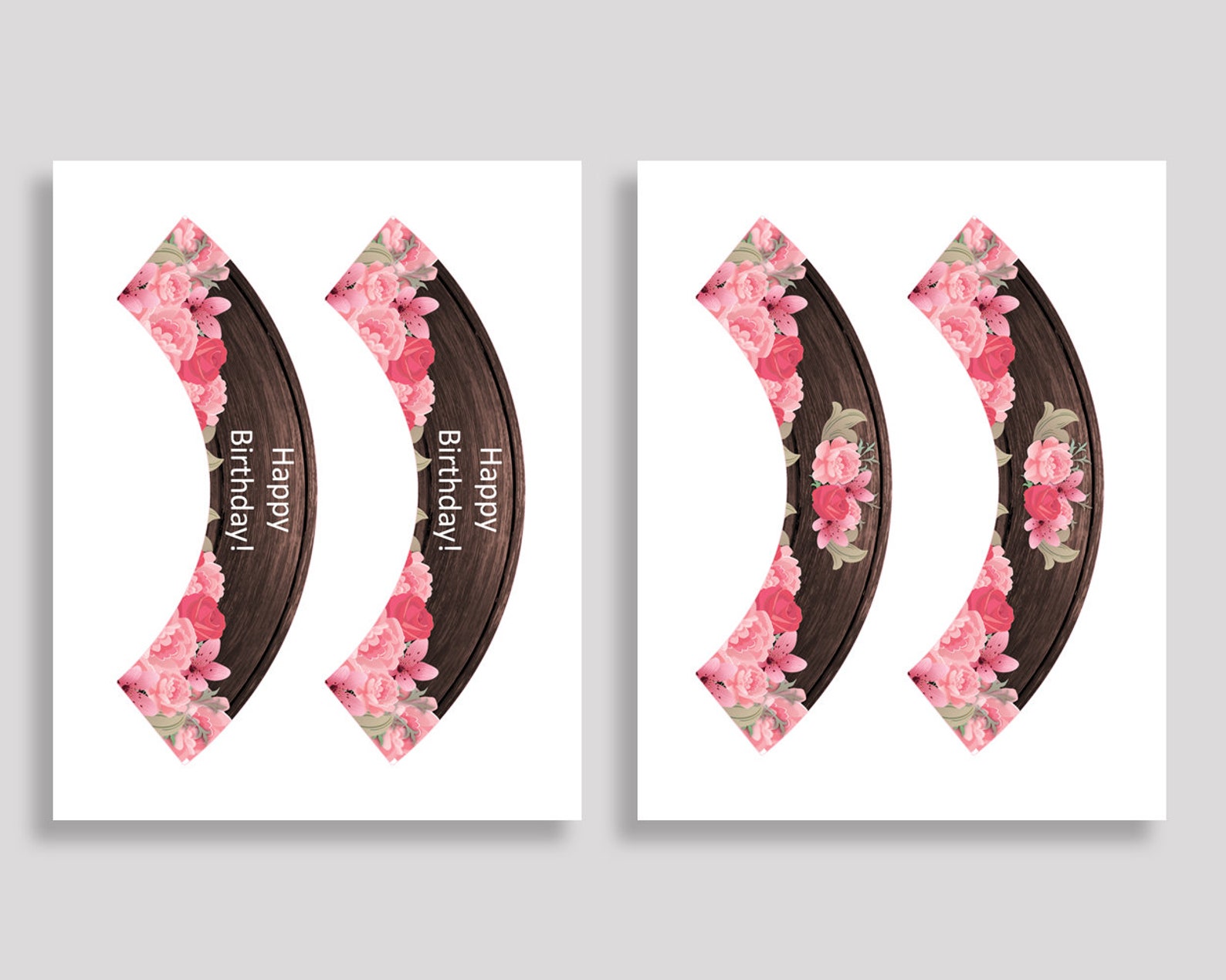 Rustic Birthday Cupcake Toppers Rustic Birthday Cupcake - Etsy
