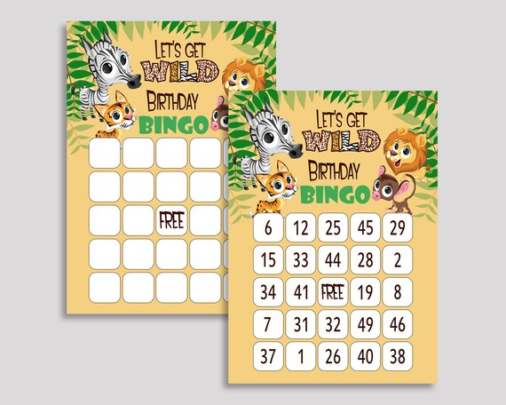 Safari Bingo kaarten Bingo spel Safari verjaardag Etsy