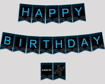 blue banner letters etsy