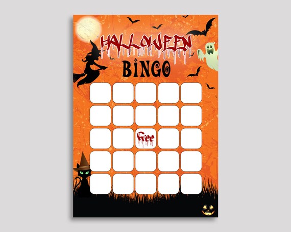Witch Bingo Gift Cards Witch Birthday Bingo Blank Orange | Etsy Witch Bingo Gift Cards Witch Birthday Bingo Blank Orange | Etsy
