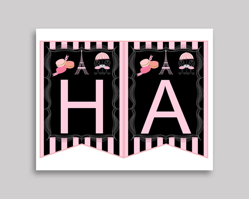 paris-birthday-banner-paris-birthday-party-banner-black-pink-etsy