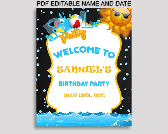 Super Birthday Party Decoration Super Birthday Party Welcome Sign Super Party Welcome Sign PDF 8x10 Welcome Sign