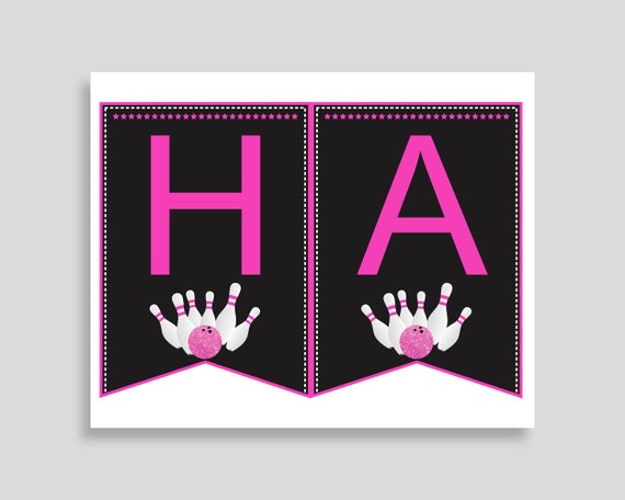 bowling happy birthday banner bowling birthday party banner etsy singapore