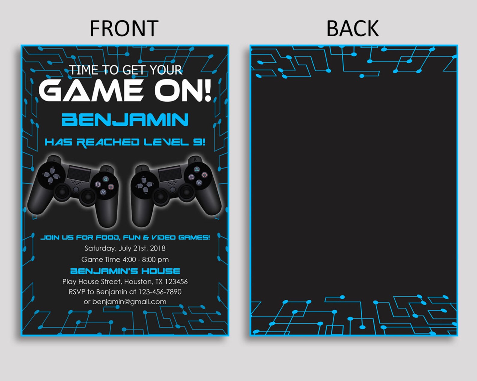 Video Game Birthday Invitation Printable or Printed Birthday | Etsy