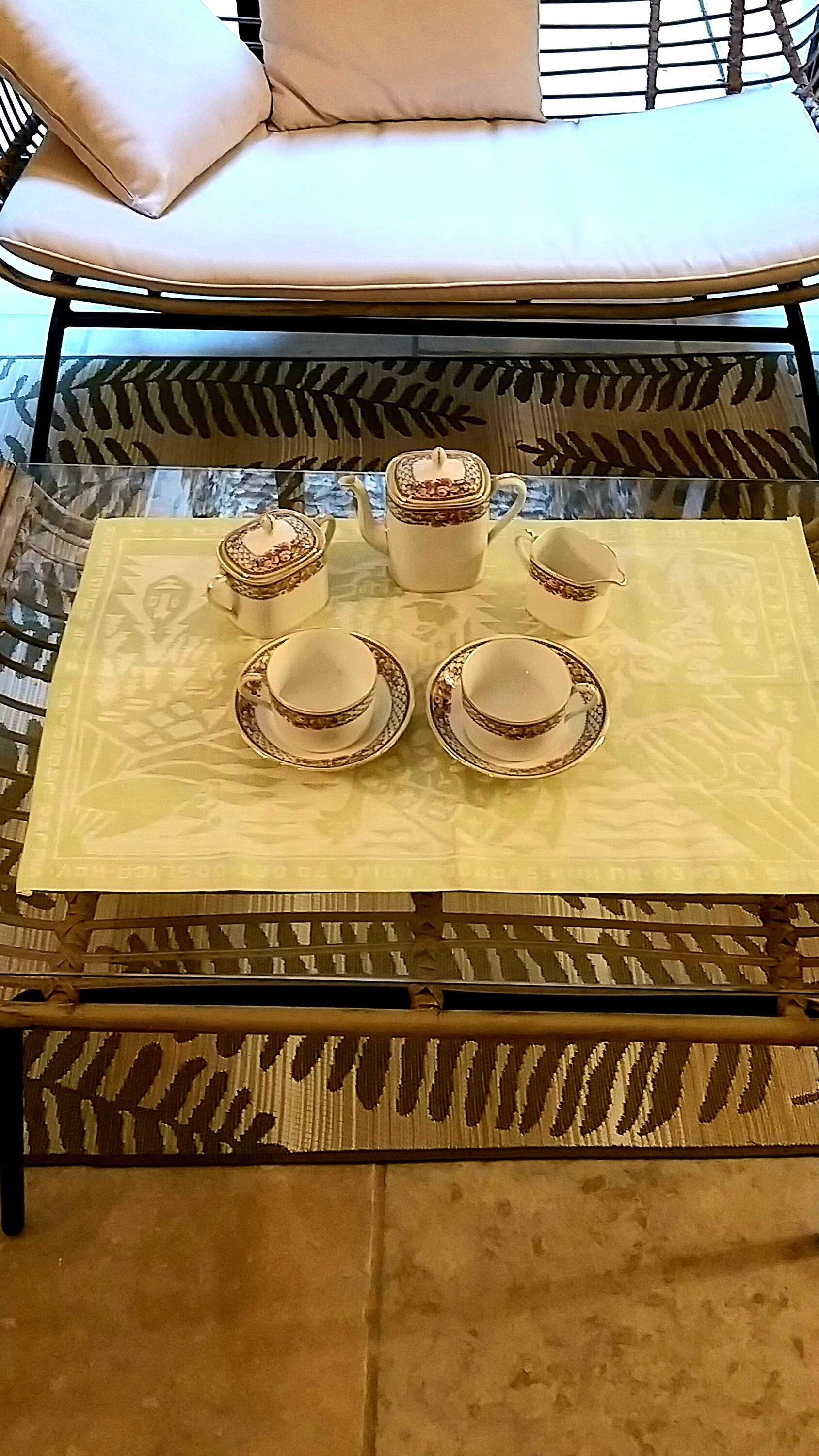 Français Millésime Limoges Set à Thé Complet Pour Deux Tasses Soucoupes Théière Pot Lait Sucrier Bea