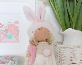 AliceMoon #A22 handmade doll Easter bunny doll OOAK doll Teddy doll home decoration interior doll living doll girl doll