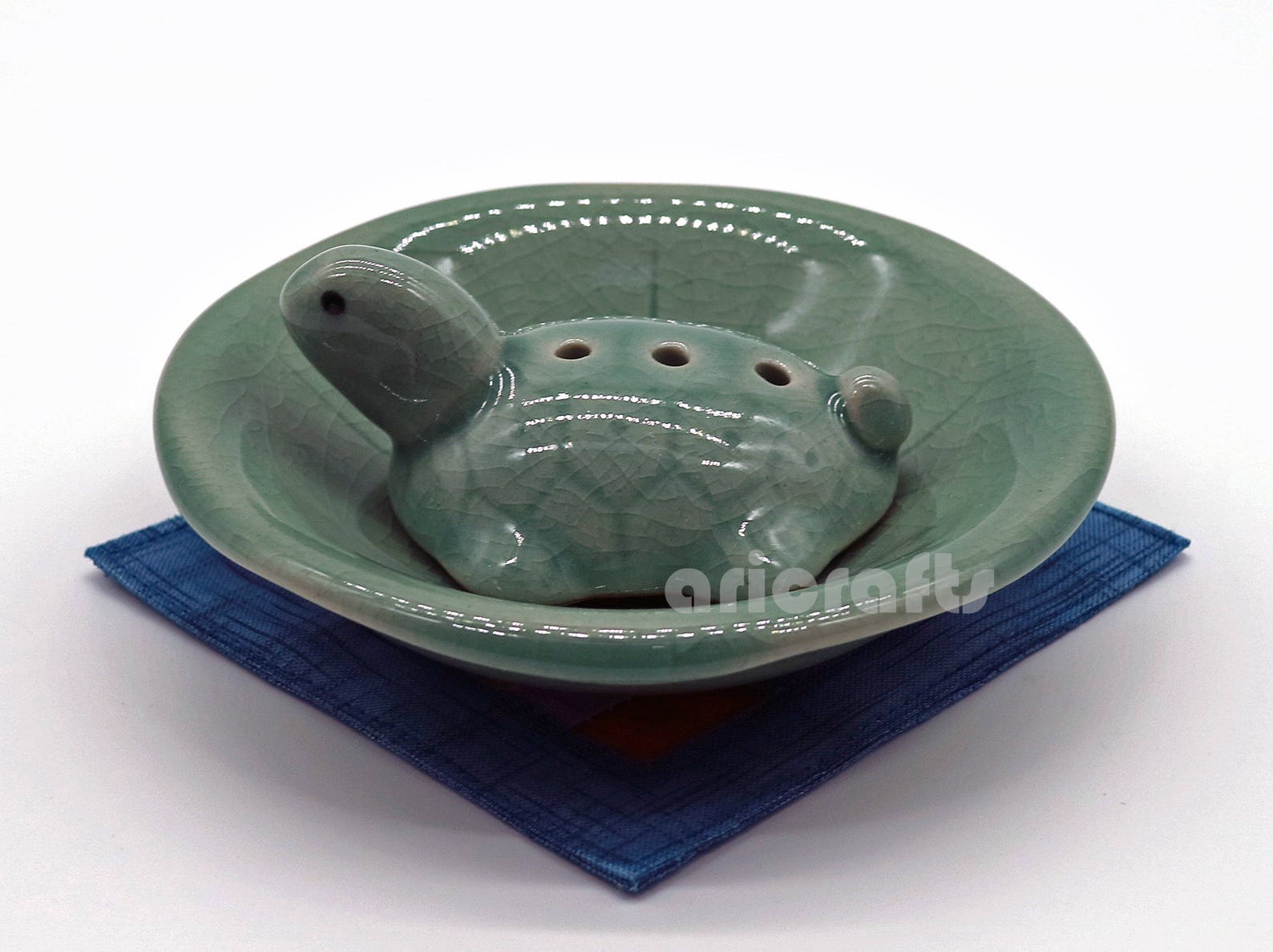 Incense Holder Ceramic Korean Celadon Turtle Incense Holder Etsy