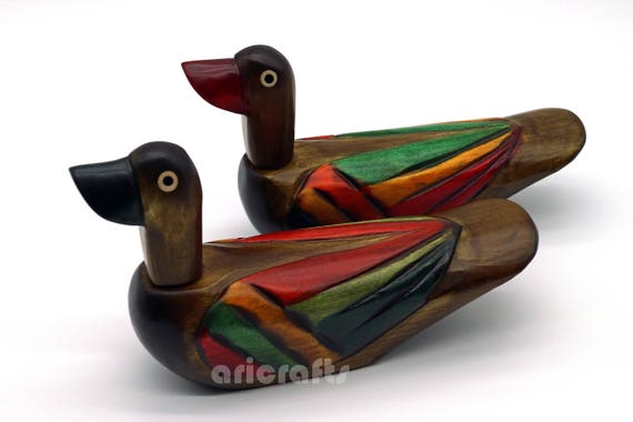 Lovebirds Holz Enten Deko, Klammer von Enten, Wildgans Gänse Ornament,  Dekoration, Hochzeitsgeschenke, Korea Traditionelle Vintage Holzfiguren -  .de