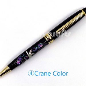 Mother of Pearl Pen, Work Roller Ball Pen, Nacre Pen, Black Pen, Handmade Pen, Desk Gift, Ballpoint Pen, Teacher new job desk gif image 6