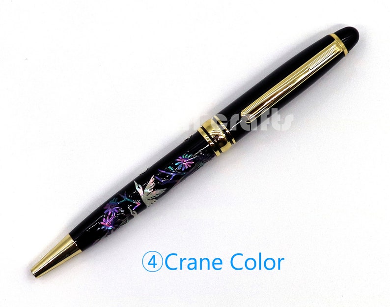 Mother of Pearl Pen, Work Roller Ball Pen, Nacre Pen, Black Pen, Handmade Pen, Desk Gift, Ballpoint Pen, Teacher new job desk gif image 6