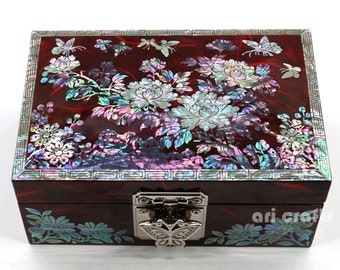 Blue Jewelry Box Trinket Box Storage Box Vintage Mikimoto Jewellery Storage Box With Pearl Accessory Case