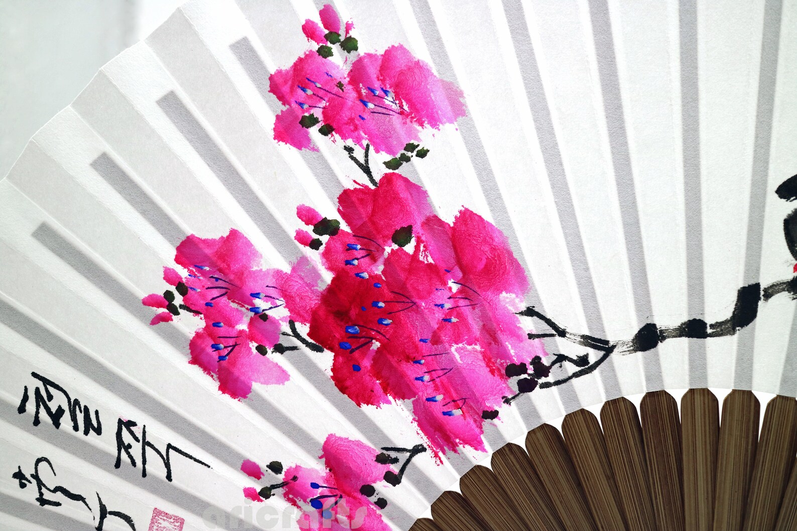 Hand Fan Handheld Folding Fan Folding Fan Bamboo Hand Fan Etsy