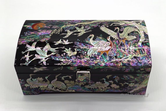 Nacre Mother of Pearl Jewelry Box Storage Nacre Ring Sorter Chest Trinket  Case Wooden Lacquer Box Korean Jewelry Box, Shell Box Wedding Gift - Etsy