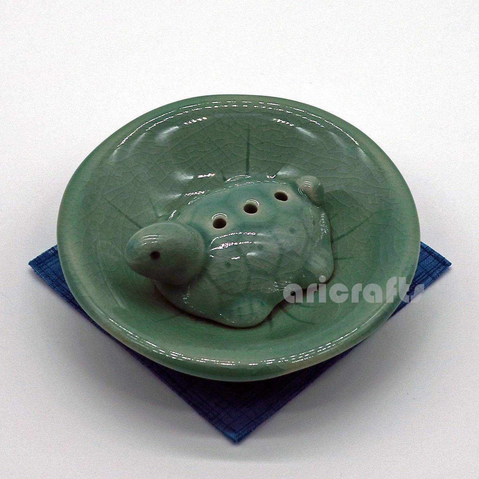 Incense Holder Ceramic Korean Celadon Turtle Incense Holder Etsy
