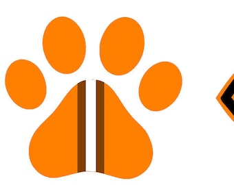 Browns Football or Pawprint decal sticker