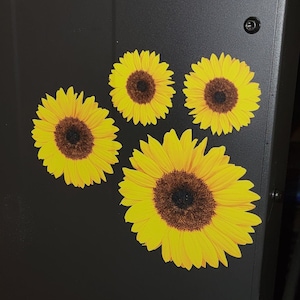 Sonnenblumen-Vinyl-Auto-Aufkleber-Aufkleber 4 Pack
