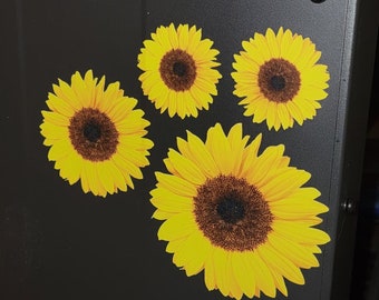 Sunflower Vinyl Car Decal Stickers 4 Pack
