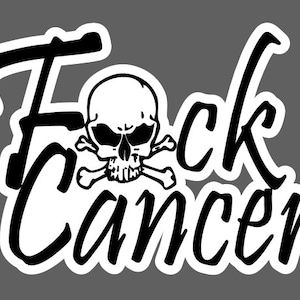 F*** Cancer Decal Sticker, Vinyl Car Decal Sticker