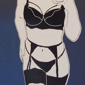 Custom Printed Sexy Body Art Outline Sticker & Magnets from Your Photo - Personalized Spicy Decals for Unique Gifts