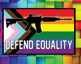 Defend Equality Flag Decal Sticker and Magnet