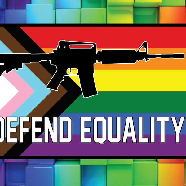 Defend Equality Flag Decal Sticker and Magnet