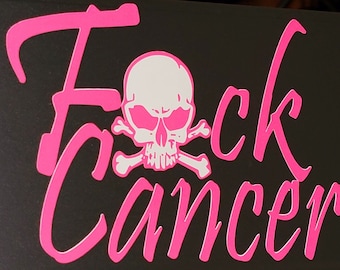 F*** Cancer Pink Vinyl Decal Sticker