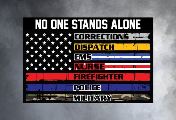 No One Stands Alone American Flag No One Fights Alone Peer | Etsy