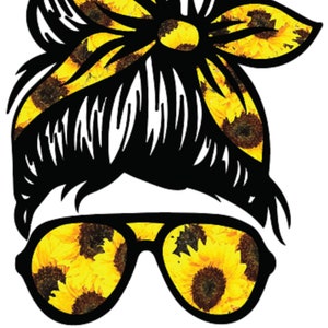 Sunflower #Momlife vinyl decal stickers