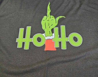 Grinch HoHo Graphic DTF Christmas T-Shirt