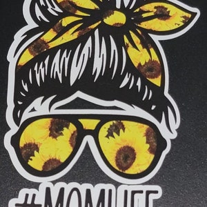 momlife-sticker, sticker, zonnebloem
