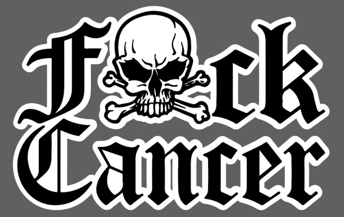 F Cancer Decal Sticker Etsy