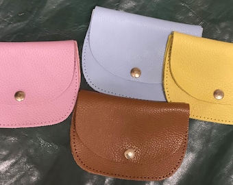 Leather pouch with metal popper DIY KIT
