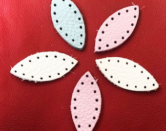 Leather craft leather petals Leather leaves Leather accessories