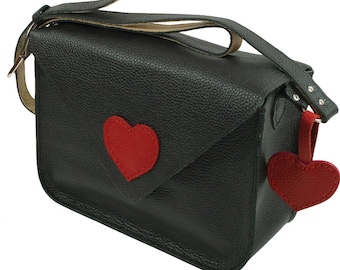 Heart Bag Heart satchel Leather Bag Leather Heart bag
