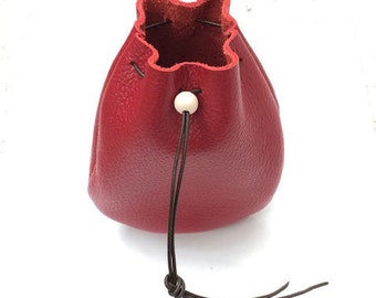 Medium Roman leather coin pouch Leather coin pouch Coin Sack Leather Pouch Ready Made